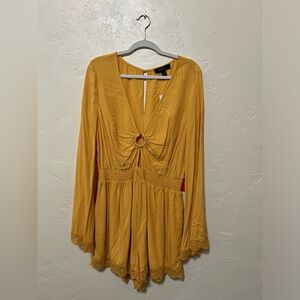 Forever 21 Yellow Boho Romper/ Trail Blazing Collection, SIZE 2X